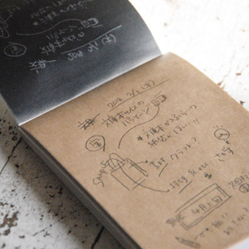 複写式メモ帳 無地 クラフト 紙色：茶・白茶 コピーできるメモ帳