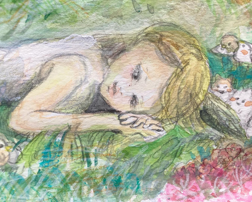 森田リナ 作 野菊図 和紙 アクリル画 原画 ハンドメイド 森田りえ子「菊」リトグラフ :: 絵画買取・販売 - シバヤマ