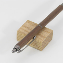 木軸ノック式ボールペン（細軸）２ピース　ウォールナット　SK8芯 3枚目の画像