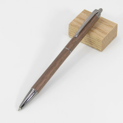 木軸ノック式ボールペン（細軸）２ピース　ウォールナット　SK8芯 1枚目の画像