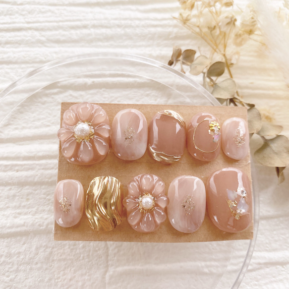 ネイルチップ ニュアンスネイル 成人式 韓国コスメ 036 ピスタチオ  