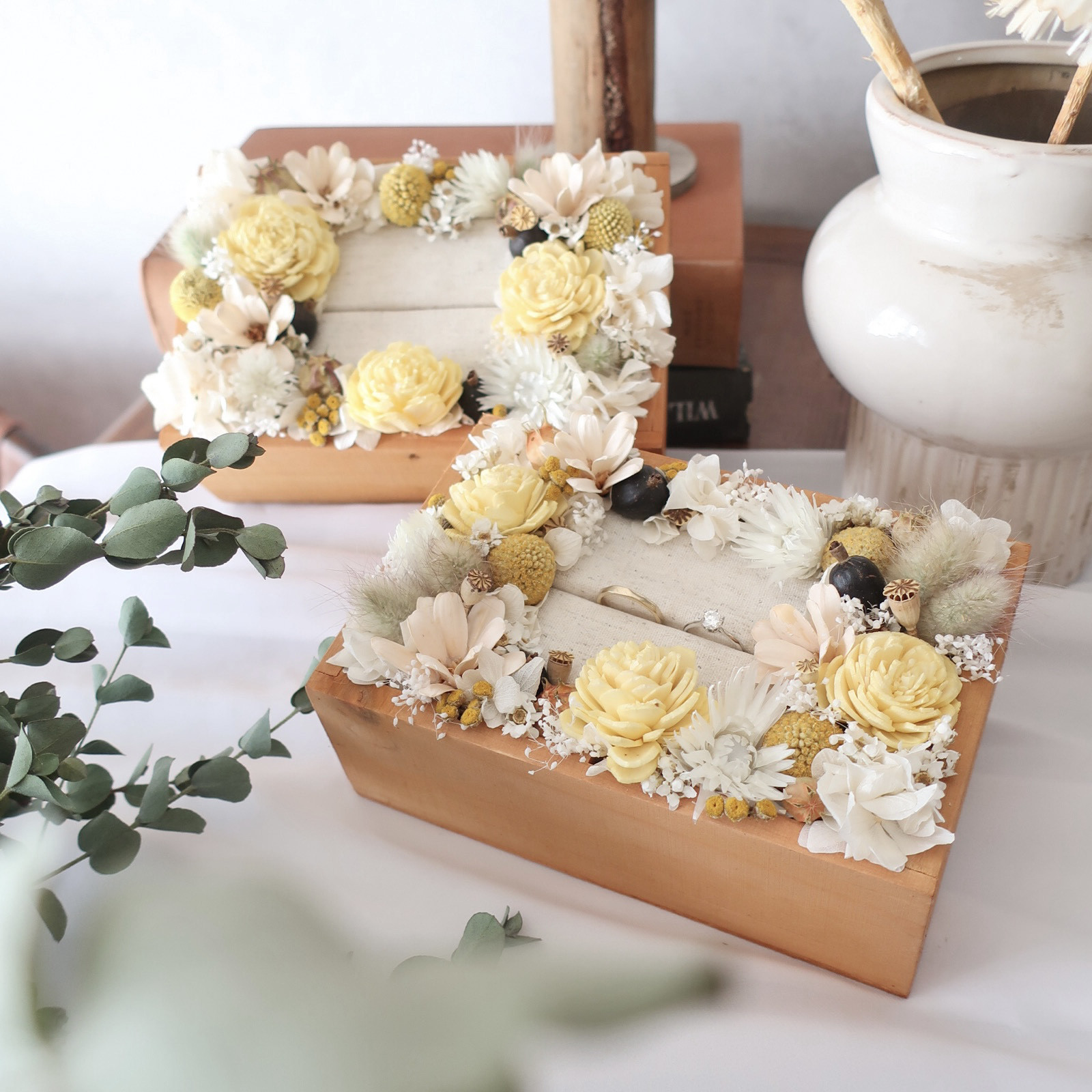 monaka*樣ご商談中 プリザ&ドライフラワーリングピロー 