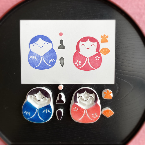 消しゴム はんこ ひなまつり ひなだん フルセット eraser stamps
