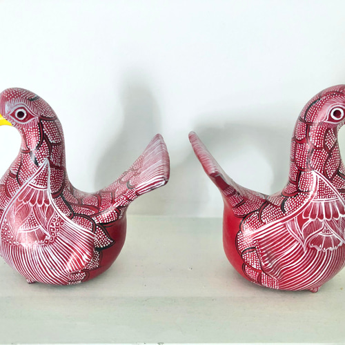 アマテナンゴの鳥の陶器置物M(ペア) 立体・オブジェ nonoalco アマテナンゴの鳥の陶器置物M(ペア) 立体・オブジェ nonoalco
