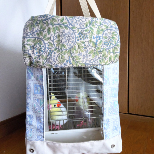 鳥用 インコ用♡ハートフルキャリーが入る♤キャリーバッグ 通院バッグ