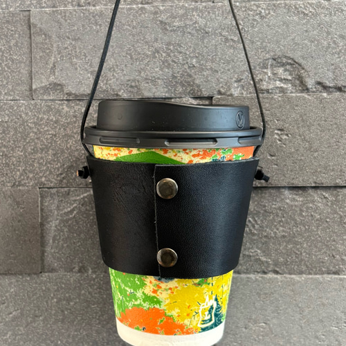 本革✴︎2wayレザーカップホルダー✴︎ドリンクホルダー✴︎カップ