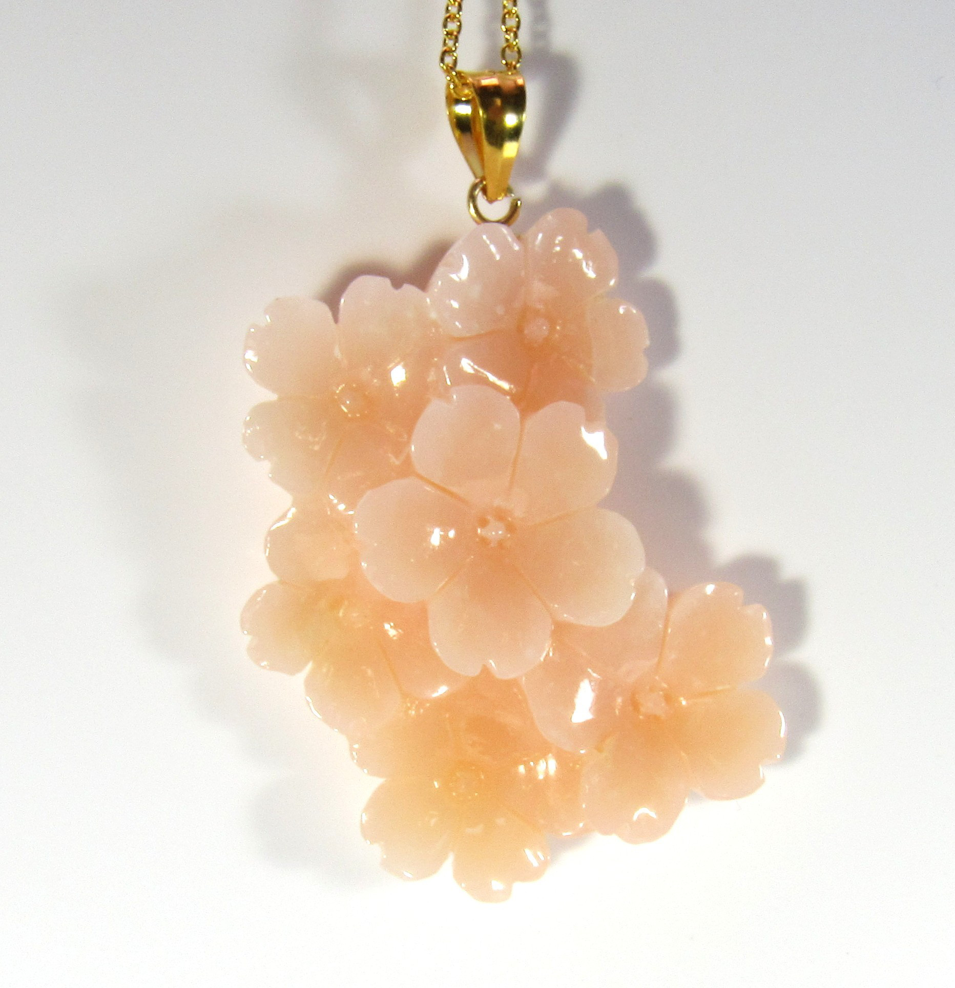 宝石珊瑚　さんご　アクセサリー・ジュエリ－　ネックレス・ペンダント　IMG－1248