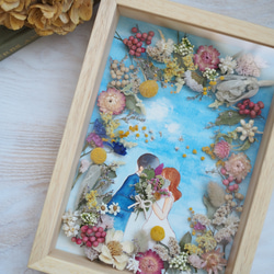 《special wedding gift》wartercolored & colorful flowers frame 第2張的照片