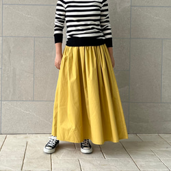 タイプライターギャザースカート　ミモザイエロー 7枚目の画像
