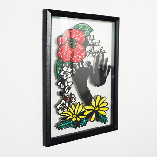 ちぎり絵 花の絵画 ちぎり絵 花の絵画