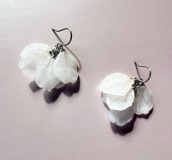 No.357　金木犀　本物のお花のピアス　イヤリング