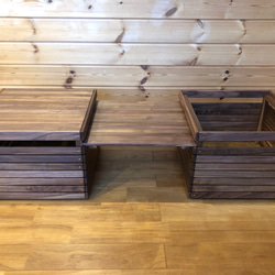 wood storage box【walnut】(収納/ボックス/ストレージ/テーブル/キャンプ/アウトドア) 10枚目の画像