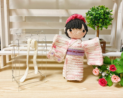 あみぐるみ 女の子 着せ替え人形 着物 プレゼント あみぐるみ