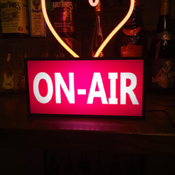 オンエア ON-AIR ラジオ スタジオ 生放送 生配信 ライブ ミニチュア サイン 看板 置物 雑貨 ライトBOX 5枚目の画像