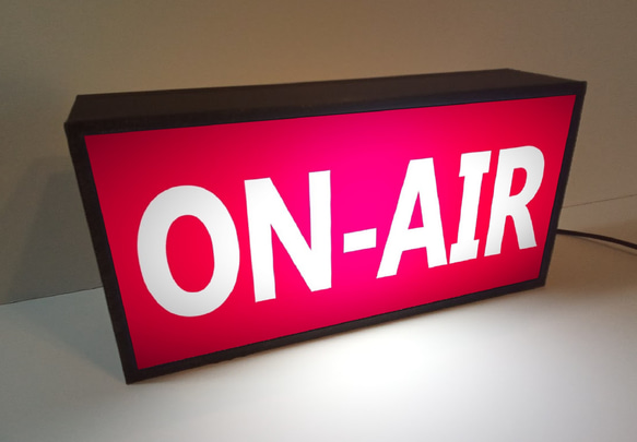 オンエア ON-AIR ラジオ スタジオ 生放送 生配信 ライブ ミニチュア サイン 看板 置物 雑貨 ライトBOX 2枚目の画像