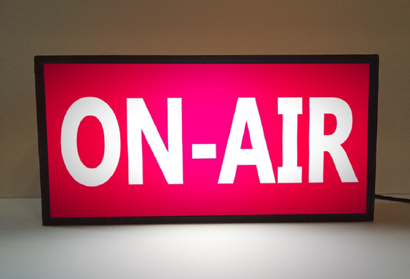 オンエア ON-AIR ラジオ スタジオ 生放送 生配信 ライブ ミニチュア サイン 看板 置物 雑貨 ライトBOX 1枚目の画像