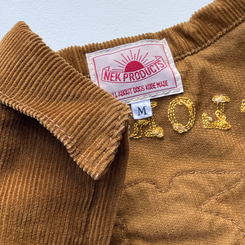 犬服 コーデュロイジャケット ブラウン ペット服・アクセサリー ネック