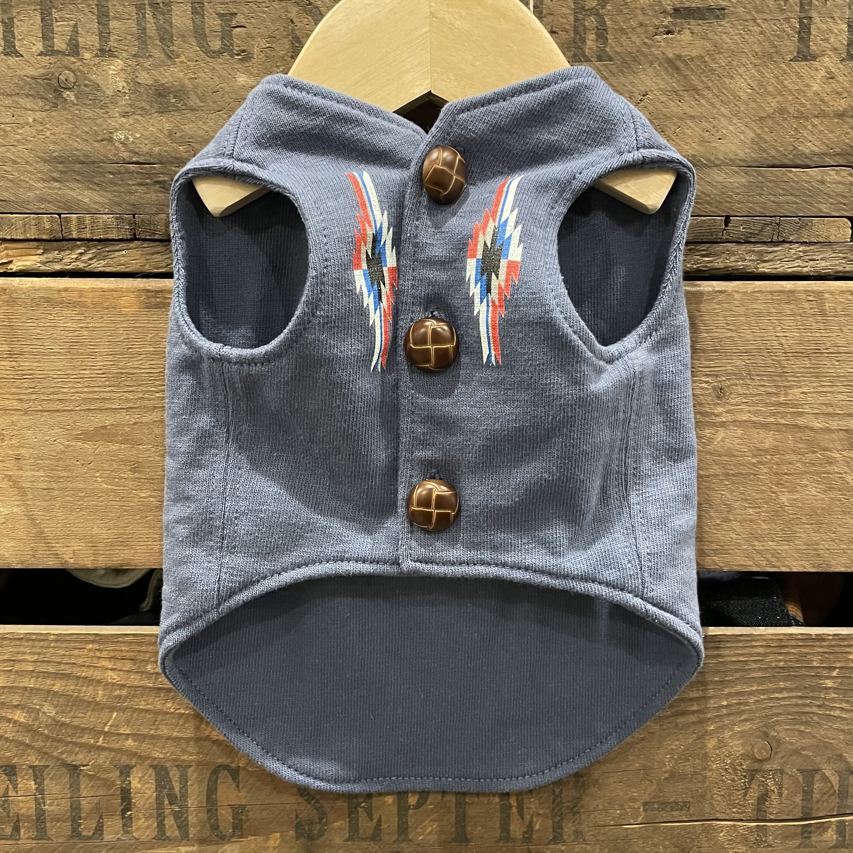 犬服　オルテガベスト　ブルー