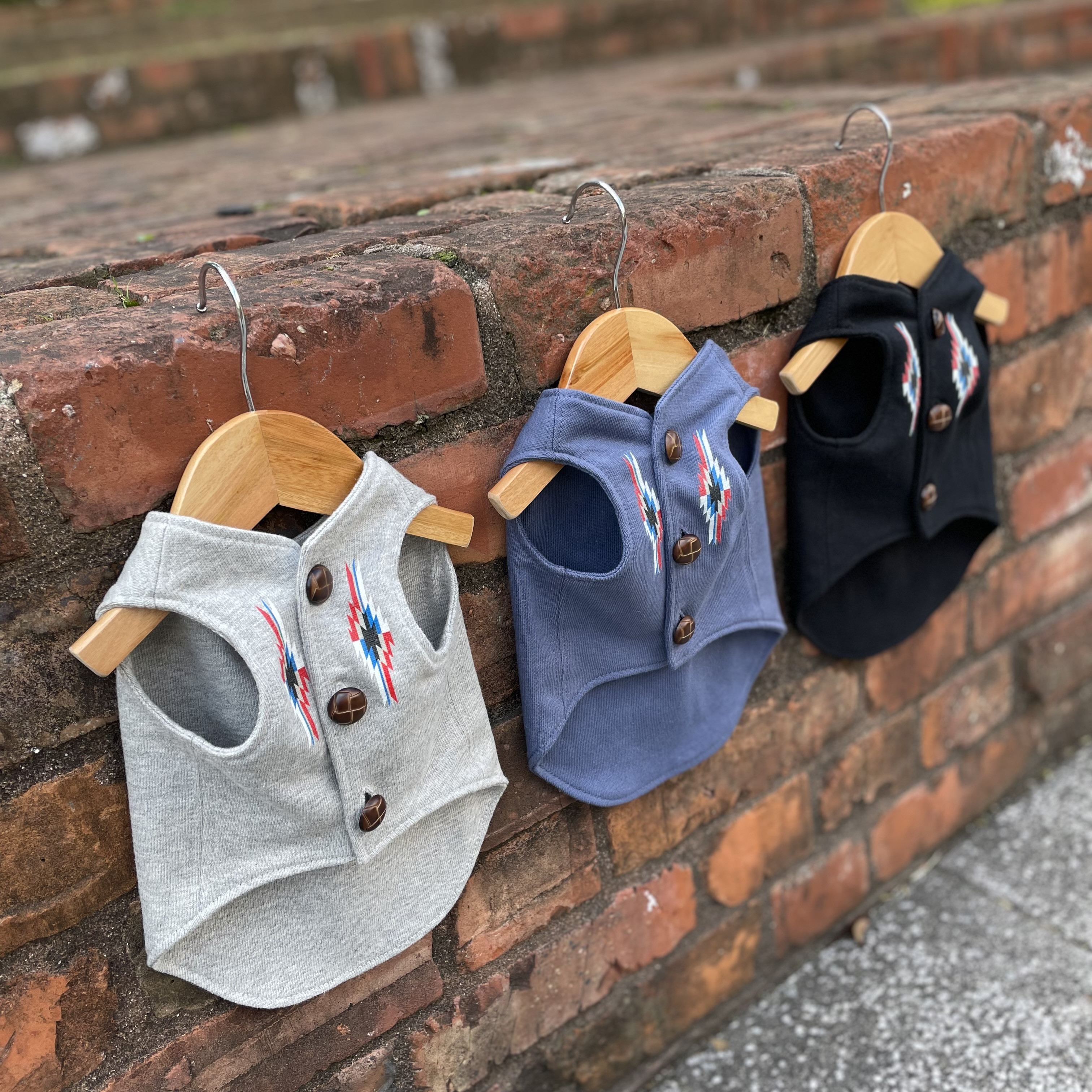 犬服　オルテガベスト　ブルー