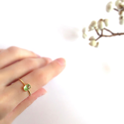 [一月生日石] 6 x 4 毫米美麗的「薄荷石榴石」戒指 [僅 1 件] 第15張的照片