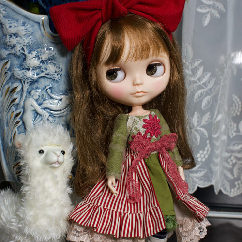 ブライスアウトフィット赤の可愛いお洋服セット その他人形 Doll Dress