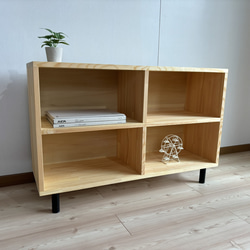 アンティーク  棚 飾り棚 ぬくもりを感じるハンドメイド サイズオーダー可】木のぬくもり感じる飾り棚/レトロモダン 本棚