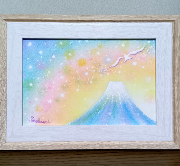 遠い空へ　ハンドメイドパステル画　絵画アート原画 遠い空へ ハンドメイドパステル画 絵画アート原画 遠い空へ