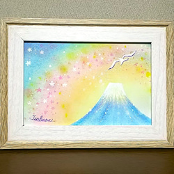 ラブ！【パステル画　原画】 パステルアート 猫のカップルと夏の花火 パステル画原画 - 絵画