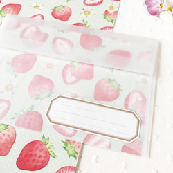 いちご レターセット（letter writing set） 5枚目の画像