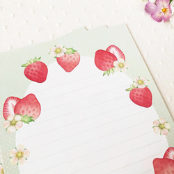 いちご レターセット（letter writing set） 2枚目の画像