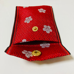 梅の花赤い畳縁 小物入れ 3枚目の画像