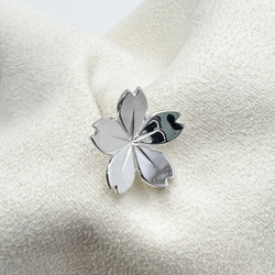 桜ピンバッジ】純銀 シルバー1000 ピンズ タイピン ブローチ お祝い