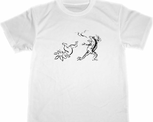 フェローズ レーヨンシャツ　鳥獣戯画　うさぎ　カエル プロレス Tシャツ うさぎ カエル ジャーマンスープレックス