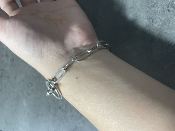 silver950 horse stirrup bracelet 8枚目の画像