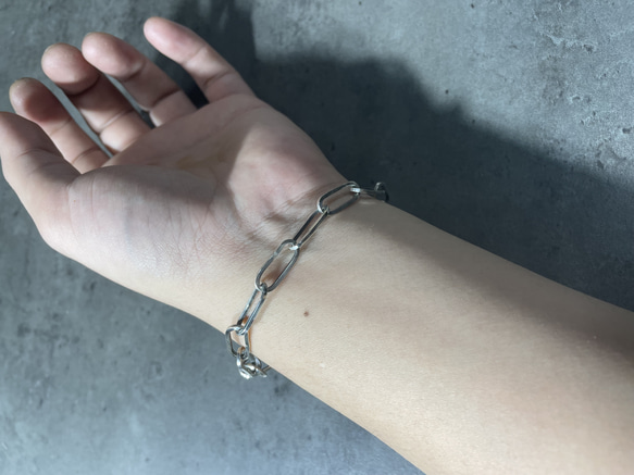 silver950 safty pin bracelet 10枚目の画像