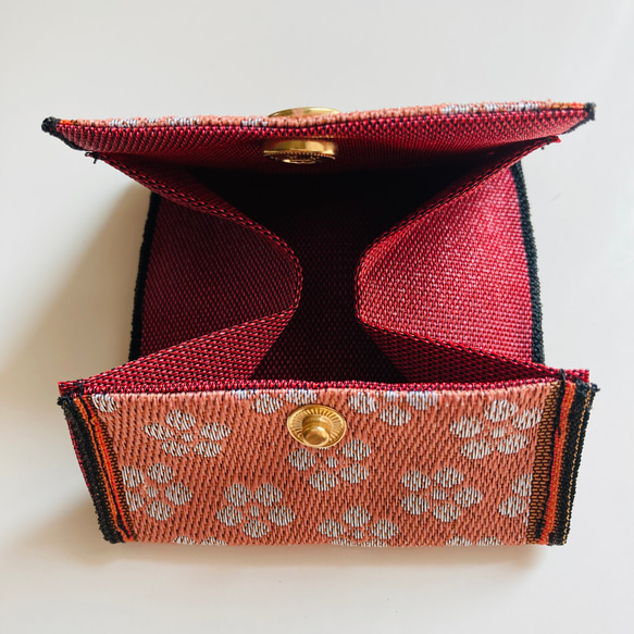 岡山銘菓の梅柄の畳縁 ピンク 可愛い小物入れ 4枚目の画像