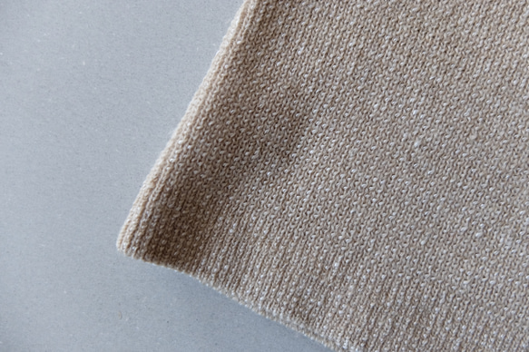 [進貨] 亞麻羊毛針織保暖褲米色 第4張的照片