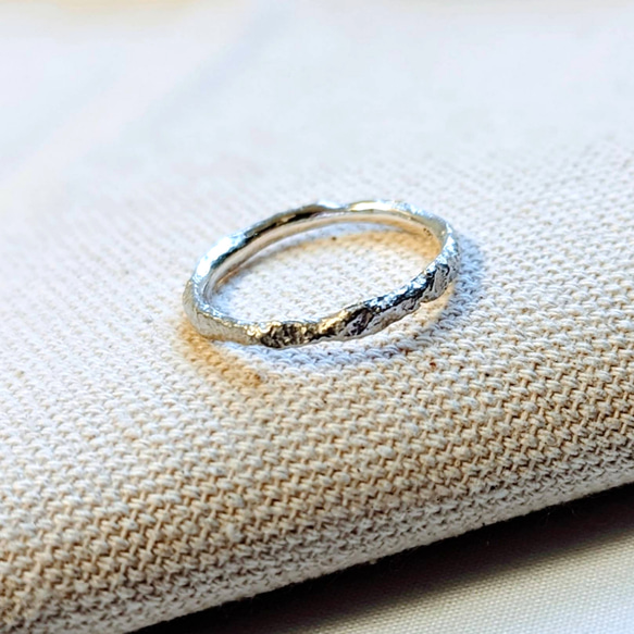 SILVER925 網目模様のレティキュレーションリング 指輪・リング