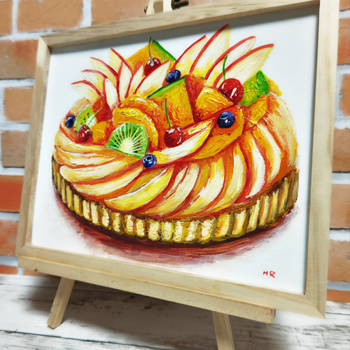 油絵 絵画 【フルーツタルト】 油絵 絵画 【フルーツタルト】