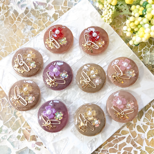 送料無料☆happybag g-23j ビーズ10個セット/チョコレート/チョコ 