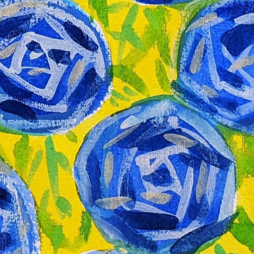 青いバラ垣 水彩画原画 (SM) 絵画 yko 通販 15214405|Creema 青いバラ垣 水彩画原画 (SM) 絵画 yko 通販 15214405|Creema