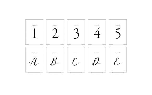 〘テーブルナンバー〙 数字・アルファベット 5枚目の画像