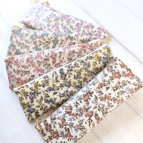 ◎最新◎リバティ ラミネート フラットポーチ・サイズオーダー◎8/11〜 ◎最新◎リバティ ラミネート フラットポーチ・サイズオーダー