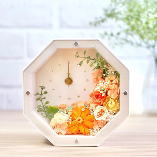 無料ラッピング付】ラプンツェルの花時計＊プリザープドフラワー＊結婚 