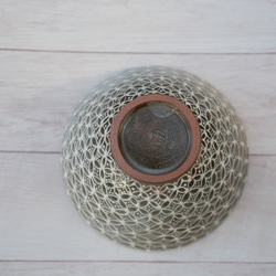 七宝文　飯碗　イッチン装飾　陶器　京焼・清水焼 3枚目の画像