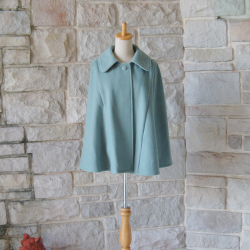 ケープコート】 カシミヤウール モネ 睡蓮 ジヴェルニー スモーキー