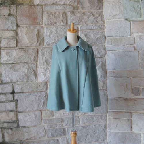 ケープコート】 カシミヤウール モネ 睡蓮 ジヴェルニー スモーキー