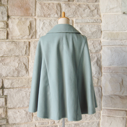 ケープコート】 カシミヤウール モネ 睡蓮 ジヴェルニー スモーキー