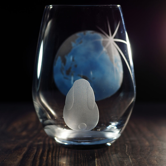 タンブラー「月のUSAGI〜地球をみる」 グラス 自由工房 通販 15215035