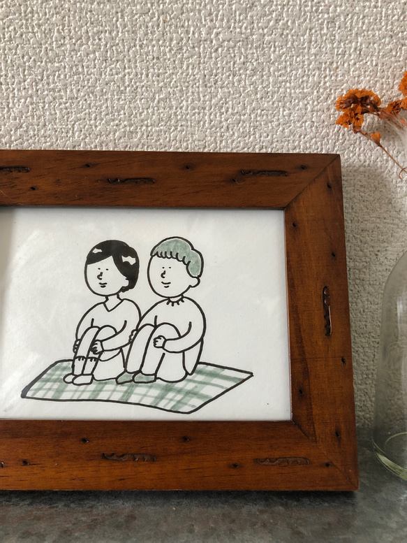 似顔絵　カップル夫婦記念日シンプルイラスト 6枚目の画像